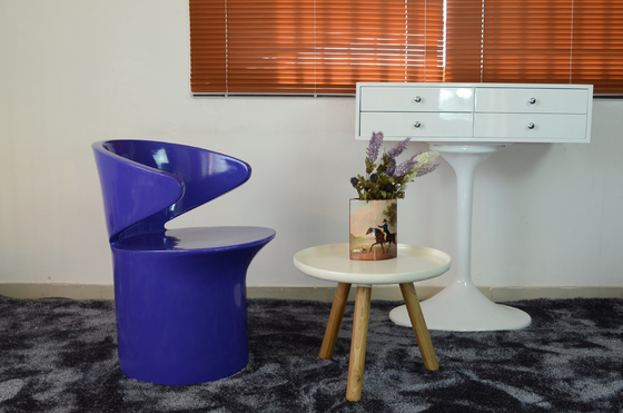 China Mushroom - Shaped Living Room Chairs Fiberglass Leisure Blue 60 * 57 * 79 CM supplier