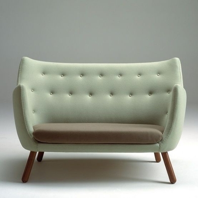 China Chesterfield 3 Seats Finn Juhl Poeten Sofa , Fabric Upholstered Modern Sofa Bed supplier