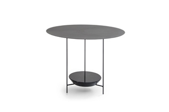 China Simple Style Panna Cotta Table , Bass Design Metal Side Tables Stainless Steel Leg supplier