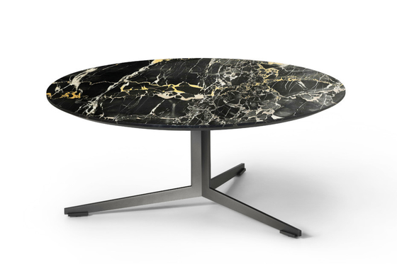 China Custom Size Marble Top Table Ash Color , Metal Round Table Modern Design supplier