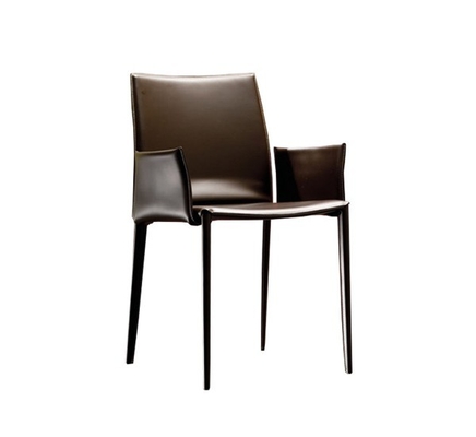 China Bontempi Linda Fiberglass Dining Chair With Futuristic Concept Armrest Designed supplier