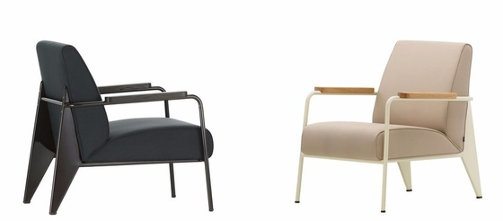 China FAUTEUIL DE SALON unique design metal frame customized jean prouve style fauteuil sofa fauteuil de salon for living room supplier