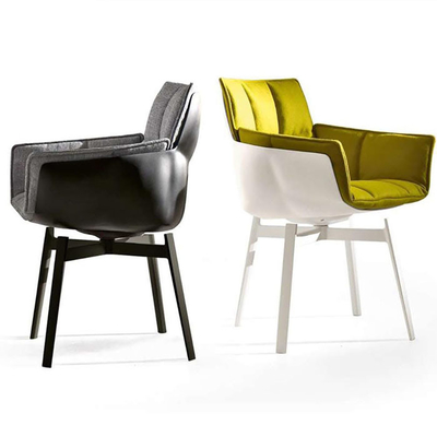 China Comfortable Husk Fiberglass Dining Chair With Unmistakable Modular Shell supplier