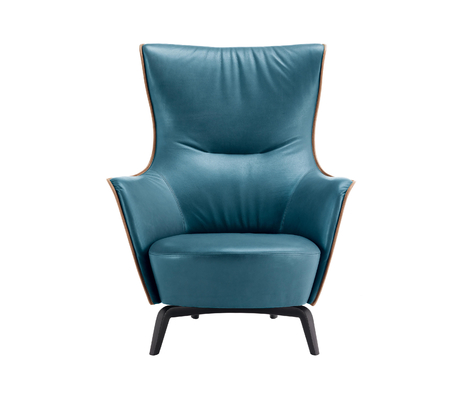 China Relaxation Fiberglass Arm Chair , Poltrona Frau Mamy Blue Armchair supplier