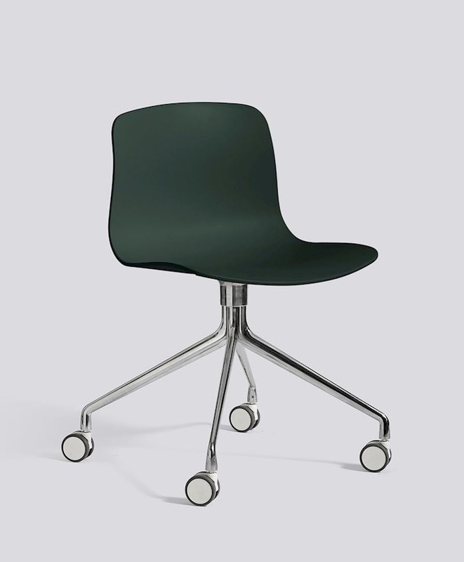 Modern Conference Plastic Office Chair With Casters Custom Colors