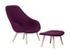 Fabric Hay Lounge Chair With Wood Legs , Modern Furniture Low Lounge Chair supplier