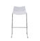 Leaf Shape Modern Bar Chairs Pp Seat Plastic Waterproof With Chromed Leg supplier