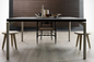 Wood Top Rectangle Modern Dining Room Tables Stainless Steel European Design supplier