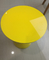 Yellow Arcylic Round Metal Coffee Table Small Indoor Customizable SGS supplier