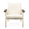 Living Room Ingmar Lounge Chair , Modern Furniture Chairs With Champagne Gold Foot supplier