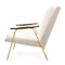 Living Room Ingmar Lounge Chair , Modern Furniture Chairs With Champagne Gold Foot supplier