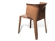 Luxury ANASTASIA Fiberglass Dining Chair Covered With Leather 1/8”Thick supplier