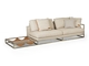 3 Seats Modern Upholstered Sofa With Right Looking Arm And Magazine Rack supplier