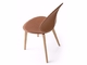 Custom Made Upholstered Tan Leather Chair , MrSmith Studio Basil W Chair supplier