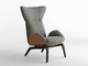 Fabric Casamania Horm SOHO Arm Chair , Solid Black Ash Casamania Chair supplier