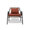 FLETCHER Fiberglass Lounge Chair With Matte Black Steel Frame Fabric Snap supplier