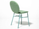 Kelly C Basic Fiberglass Dining Chair With High Backrest And Metal Base supplier