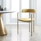 Slim Lenox Velvet Fiberglass Dining Chair Blackened Brass Steel Frame supplier