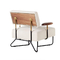 Upholstery Fiberglass Arm Chair QT Chair Powder Coated Steel Frame supplier