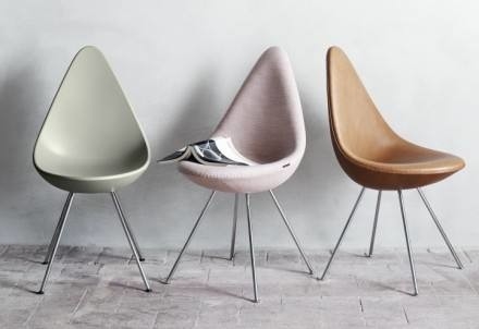 China Arne Jacobsen Drop Fiberglass Dining Chair Modern Design For Living Room / Cafe supplier