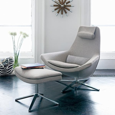 China Metropolitan Fiberglass Lounge Chair Swivel High Back Customized Colors supplier
