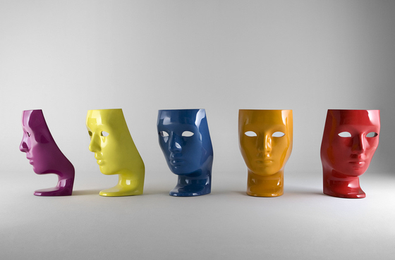 China Human Face Fiberglass Nemo Mask Chair Decorative Function 92 * 94 * 134cm supplier