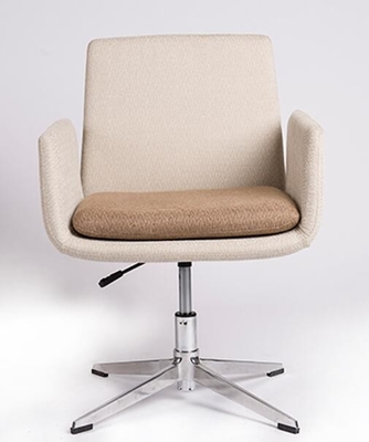 China Safety Item Adjustable Executive Office Chair , Fabric White Swivel Chair supplier