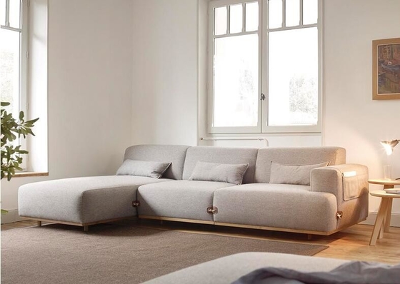 China Eiderdown Bag Inside Fabric Corner Sofa , Customize Bosc Duffle Fabric Lounger Sofa supplier
