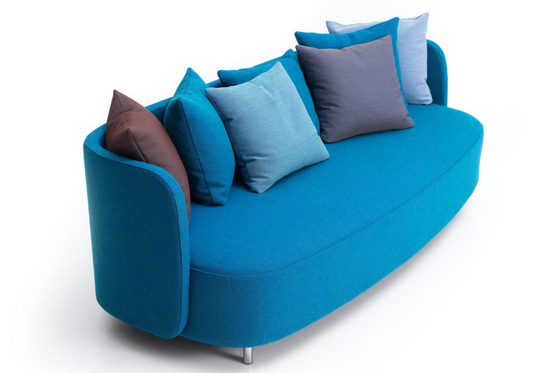China Comfortable Small Couch For Bedroom , Metal Legs Minima Home Furniture Sofa supplier