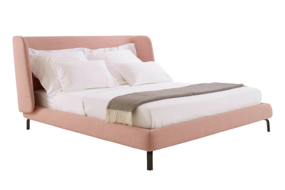 China King Size Bed Frame Modern Upholstered Bed Fabric Bedroom Furniture For Hotel supplier