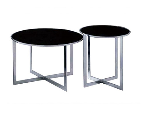 China Small End Round Metal Coffee Table With Metal Legs For Showroom 450 * 480mm supplier