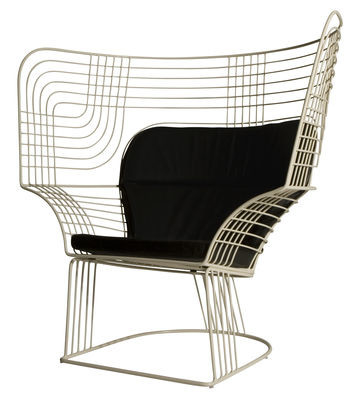 China Outdoor Showroom Link Easy Chair Furniture With Varnished Steel Tom Dixon Design supplier