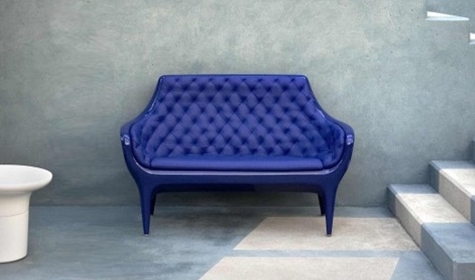 China Replica Showtime Poltrona Chair Fiberglass Arm Chair Furniture , Blue White supplier