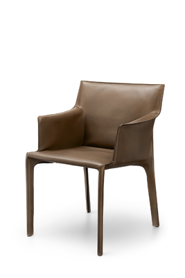 China Brown Office Tanned Saddle Leather Chair With Fix And Finished Control supplier