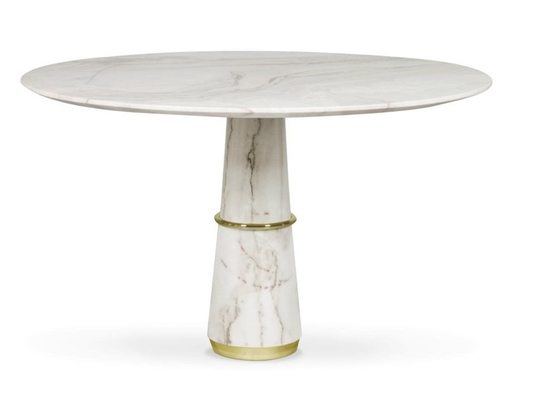 China Marble AGRA Modern Dining Room Tables Craftsmanship And Elegance Display supplier