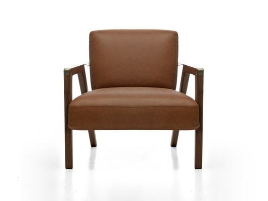 China Aston Martin V221 Fiberglass Arm Chair Seat And Back In Leather Skin Rust supplier
