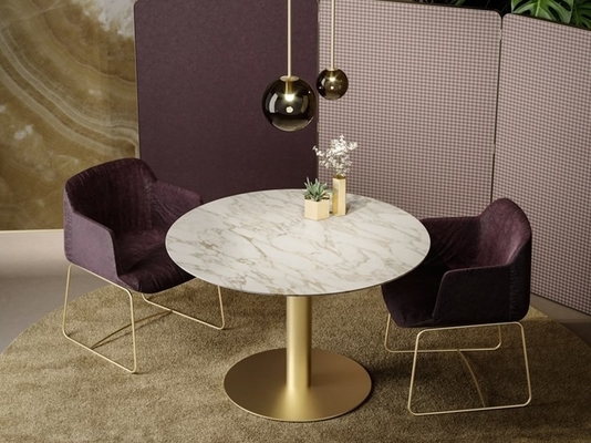 China BLOCK 2.0 Marble Round Metal Coffee Table RMDESIGNSTUDIO Designer Customzied Size supplier