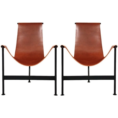 China Mid Century Leather Sling Lounge Chair / Modern Contemporary Lounge Chair supplier