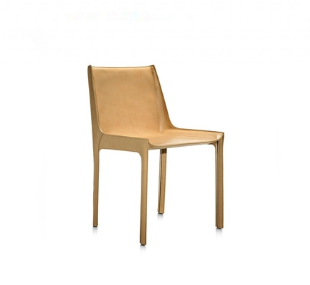 China NISIDA YOUNG Fiberglass Arm Chair Fully Leather Upholstered Material supplier