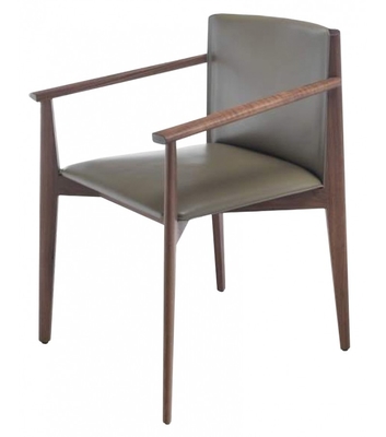 China Cuoietto Leather Porada Ionis Chair , Armrest Restaurant Dining Chairs supplier