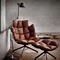 Husk Outdoor Fiberglass Arm Chair Solid Wood Legs Comfortable Foams Height 44 CM supplier