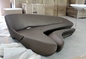 Black Moon System Sofa With Ottoman ,  Modern Leather Foam Zaha Hadid Sofa supplier