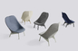 Leisure Style Uchiwa Fiberglass Lounge Chair For Living Room With Wooden Base supplier