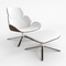 Scandinavian Design Shrimp Lounge Chair , Leather Cor Shrimp Chair With Ottoman supplier