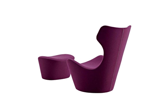 PU Leather Fiberglass Lounge Chair With Batholith High Back Single Seat supplier