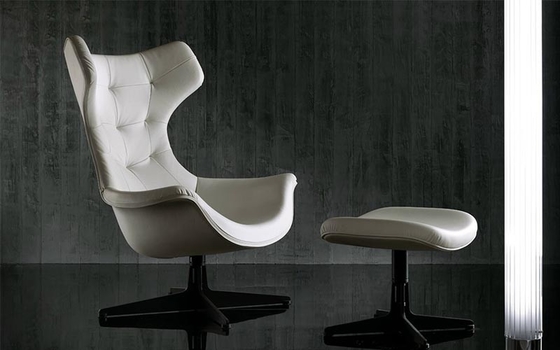 High Back Swan Office Chair , PU Leather Upholstered Arne Jacobsen Swan Chair supplier