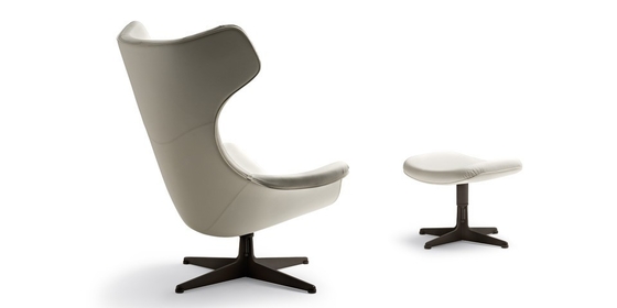 High Back Swan Office Chair , PU Leather Upholstered Arne Jacobsen Swan Chair supplier