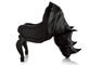 Commercial Fiberglass Rhino Chair / Sofa Home Furniture Animal Shape Black supplier