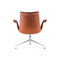FK Lounge Modern Classic Office Chair Low Back Leather Brushed Metal Foot Bucket supplier