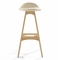 French Style Modern Bar Chairs Wooden High Legs Leather Upholstered Bar Stool supplier